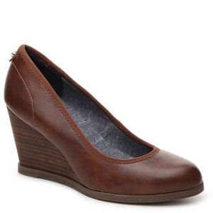 Dr. Scholls Brown Penelope Wedge Pumps